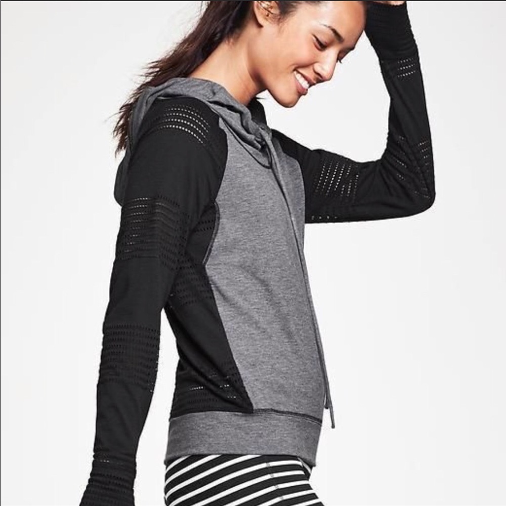 Athleta Charcoal Limitless Pullover Hoodie